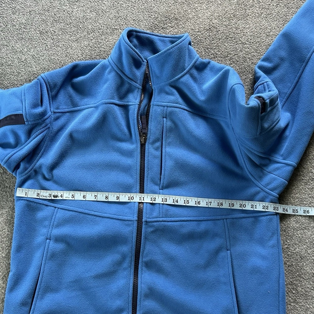 Duluth Trading Jacket Mens Large Tall Blue Shoremans Fleece Gridlock Full Zip - Picture 4 of 8